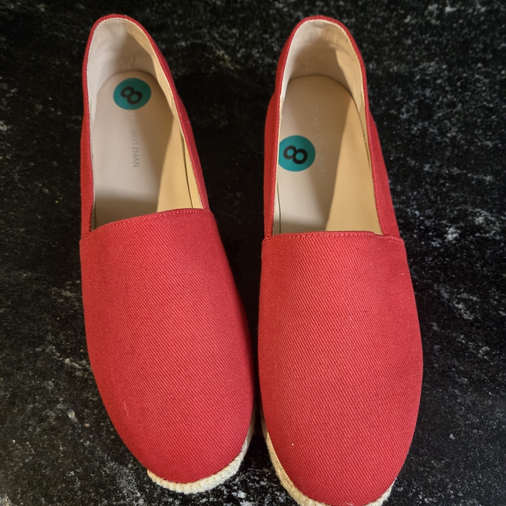 Stuart Weitzman Red Espadrille Flats